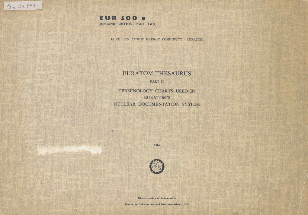 Terminology Charts Used in Euratom's Nuclear Documentation System