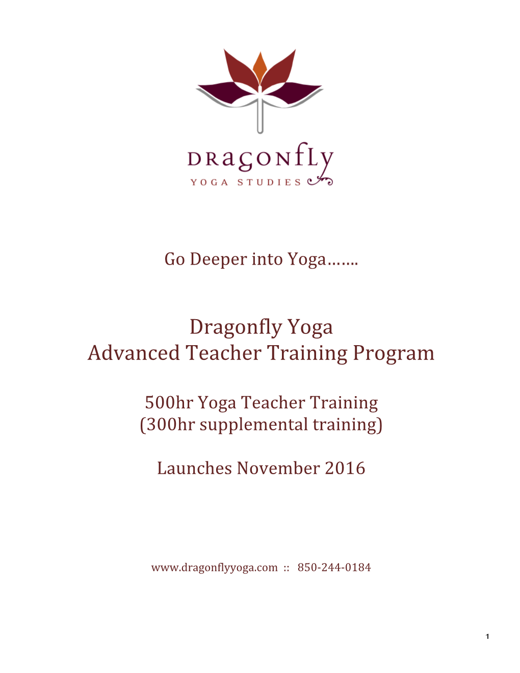Dragonfly Yoga Advanced Teacher Training Program