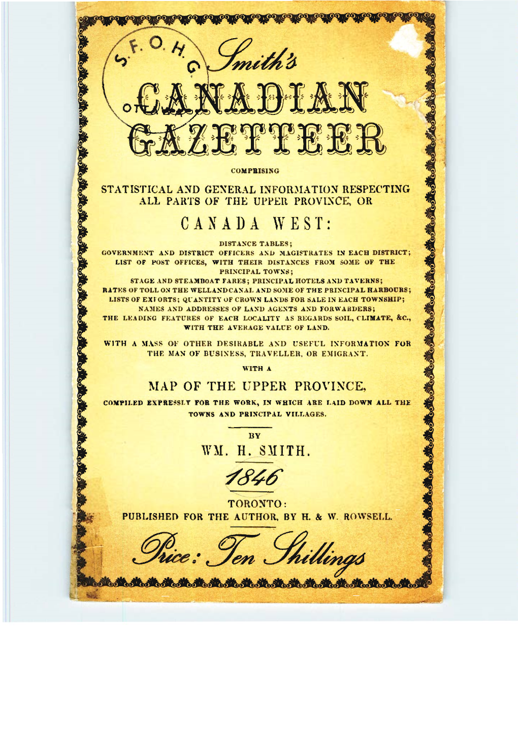 Smith's Canadian Gazetteer