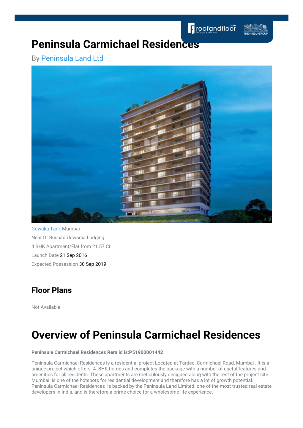 Peninsula Carmichael Residences by Peninsula Land Ltd