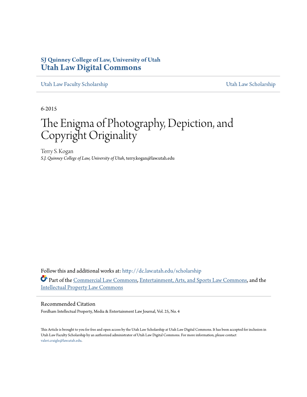 The Enigma of Photography, Depiction, and Copyright Originality