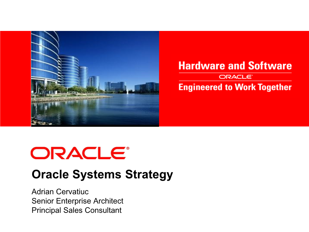 Oracle Systems Strategy