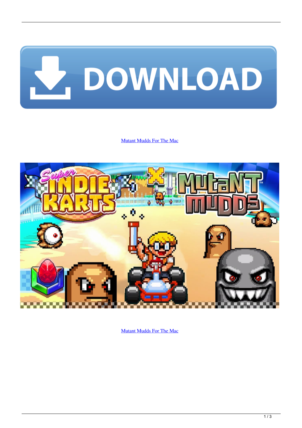 Mutant Mudds for the Mac