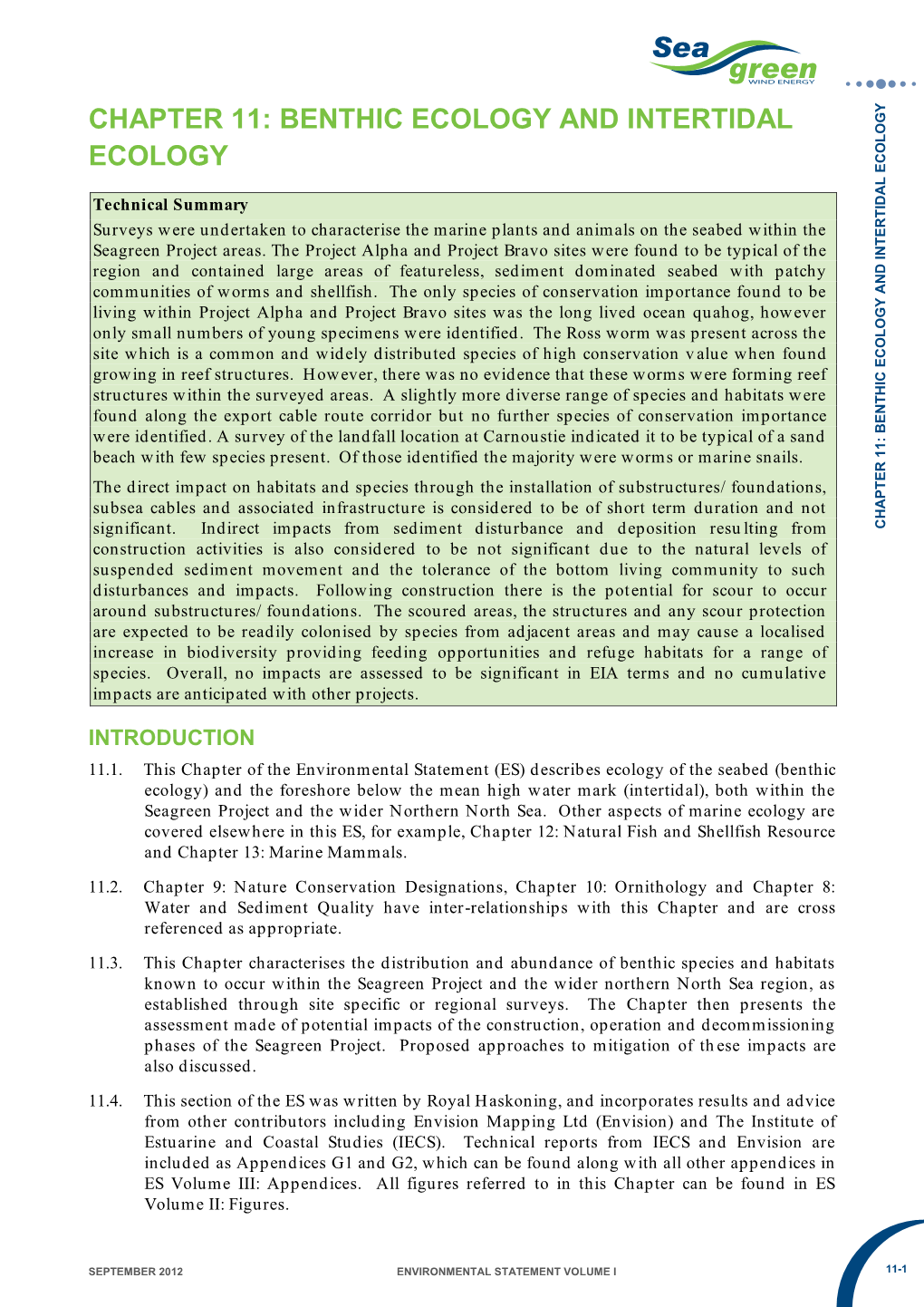 Chapter 11: Benthic Ecology and Intertidal Ecology