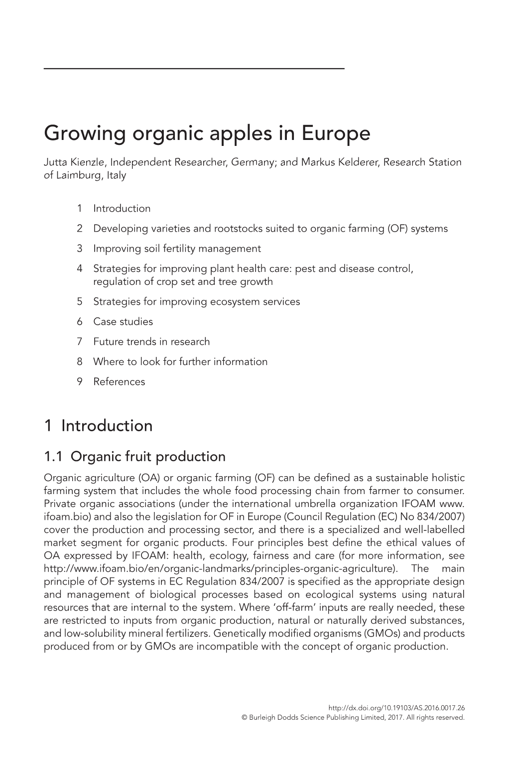 Growing Organic Apples in Europe