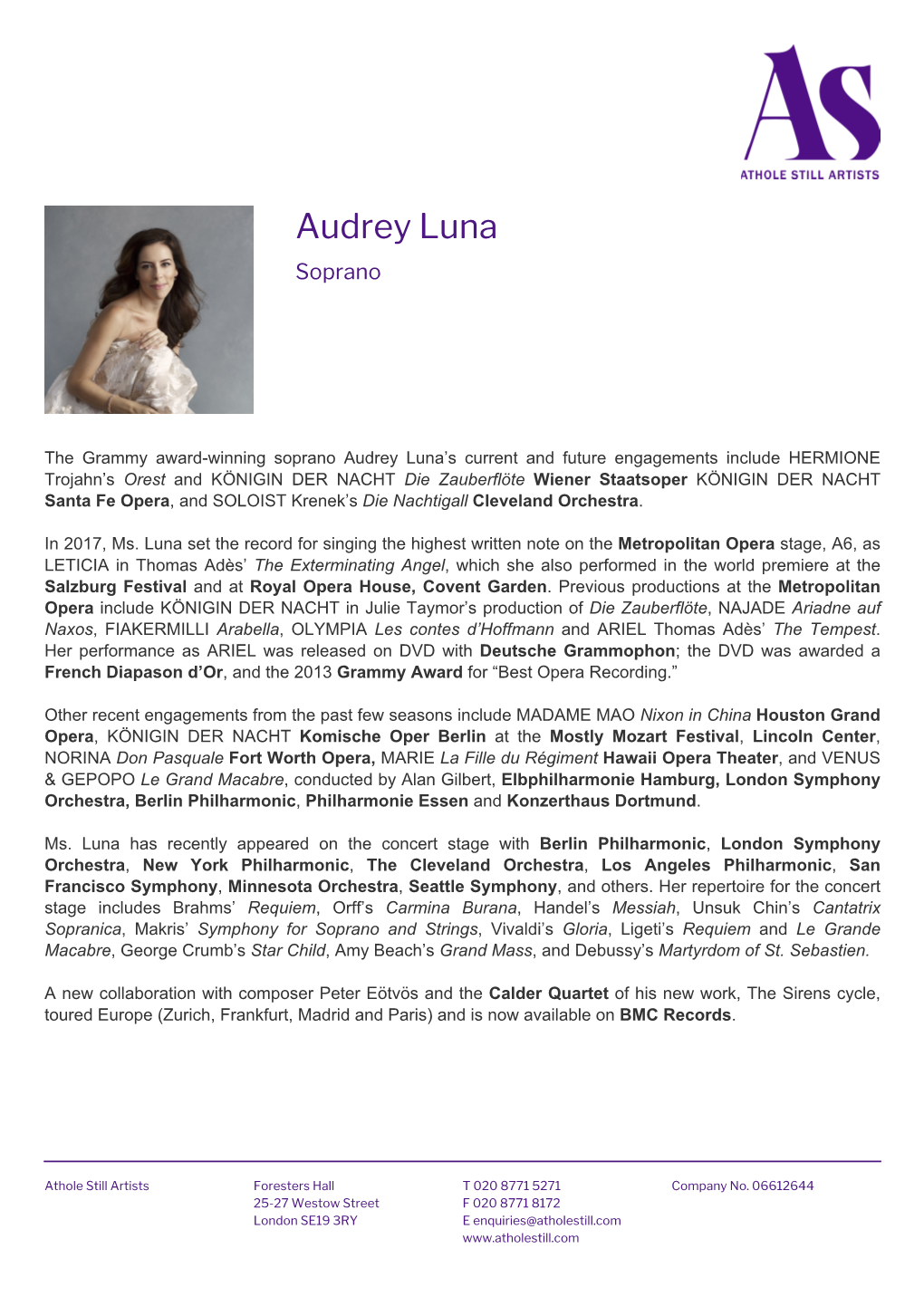 Audrey Luna Soprano