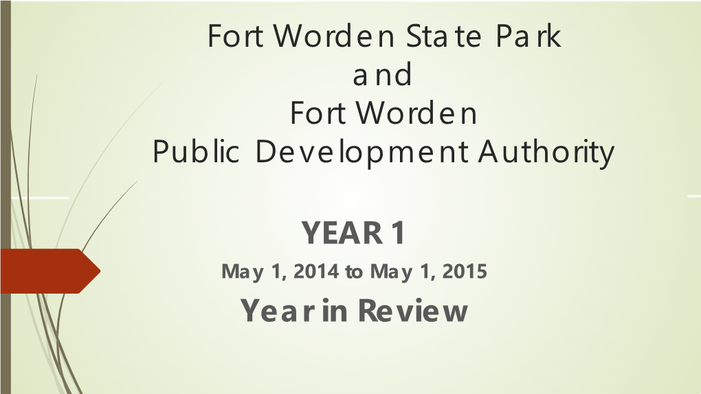 Fort Worden State Park and Fort Worden Public Development Authority