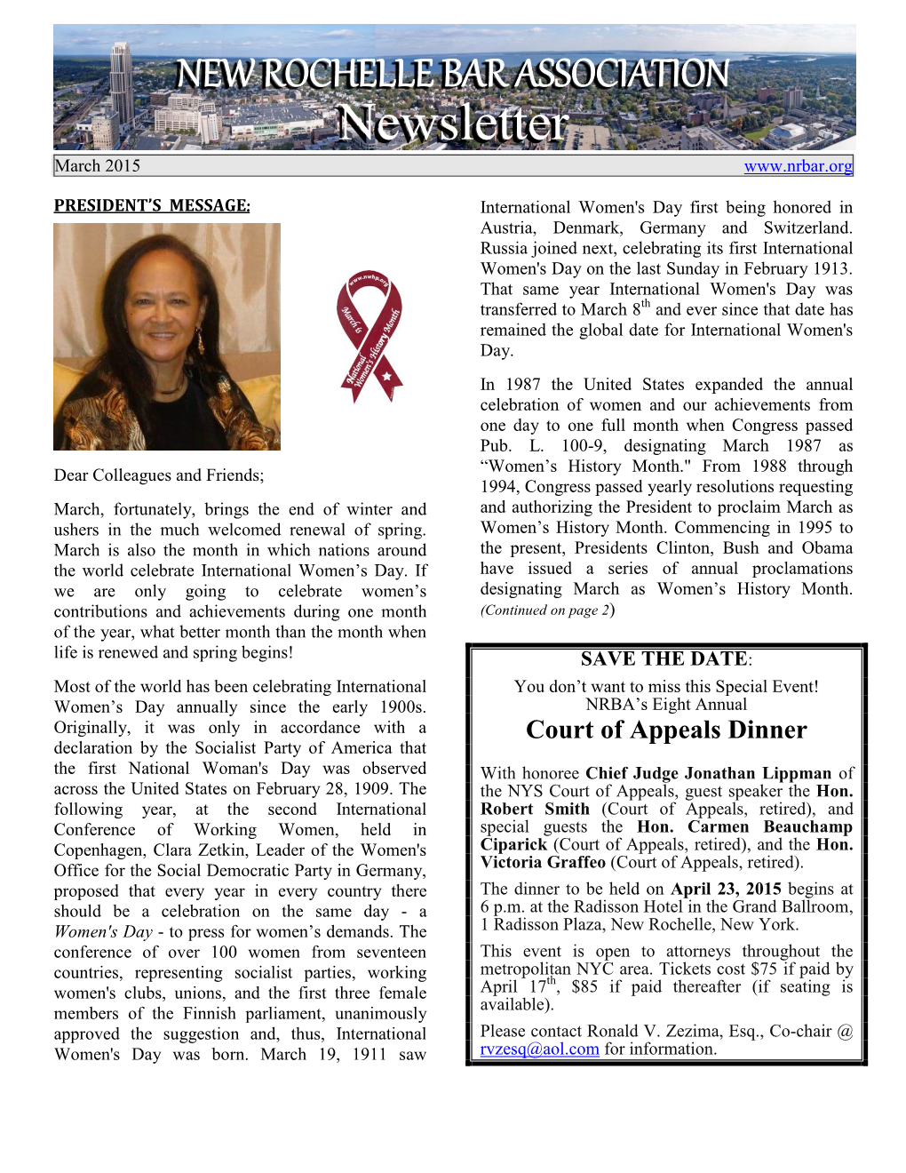 March 2015 Newsletter