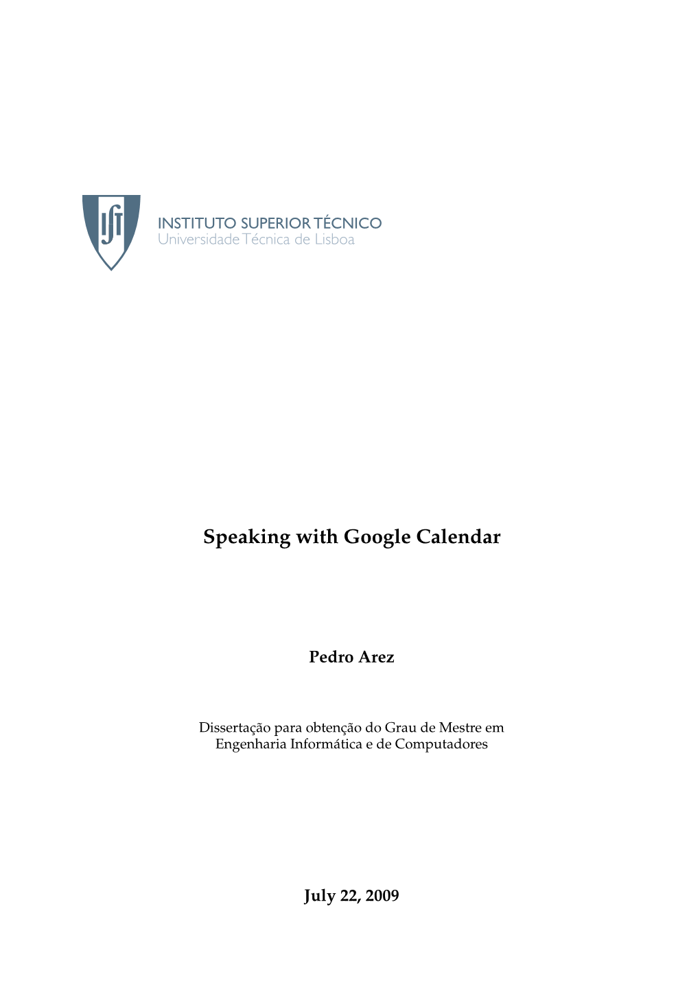 Speaking with Google Calendar