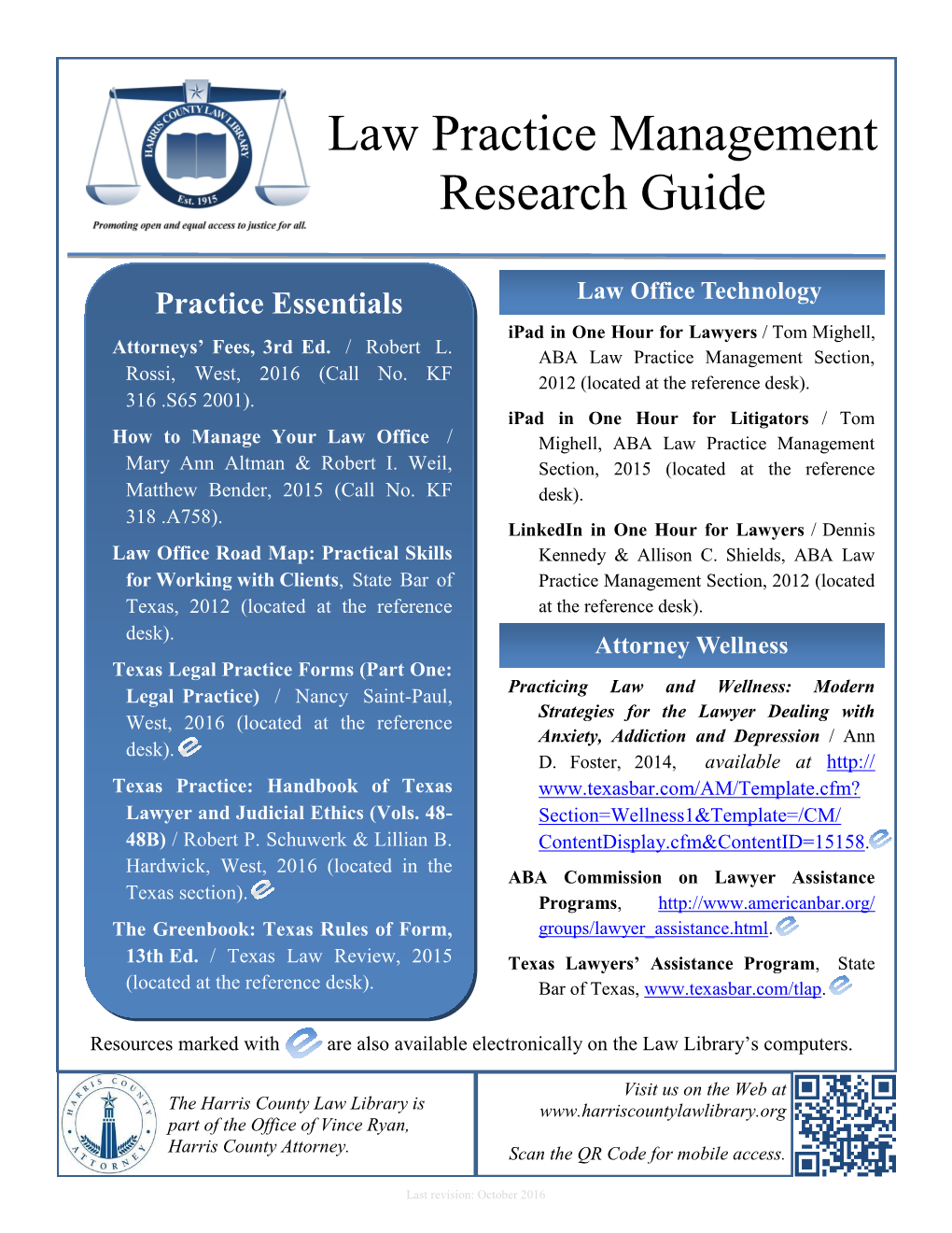 Law Practice Management Research Guide