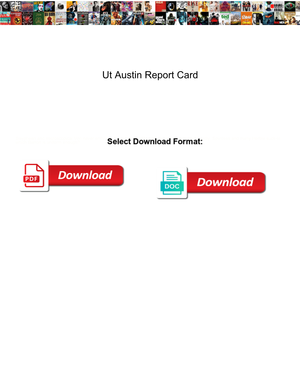 Ut Austin Report Card