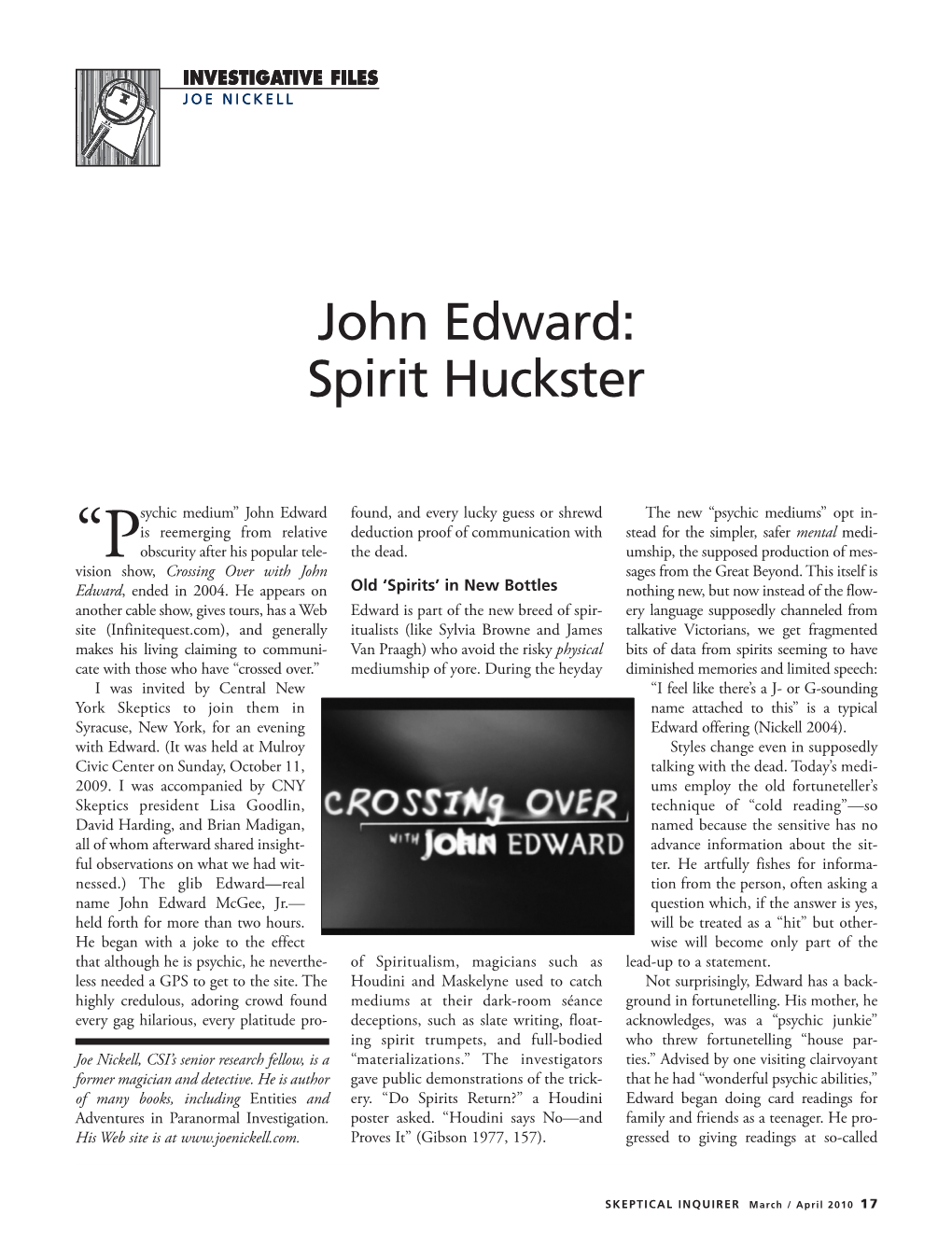 John Edward: Spirit Huckster