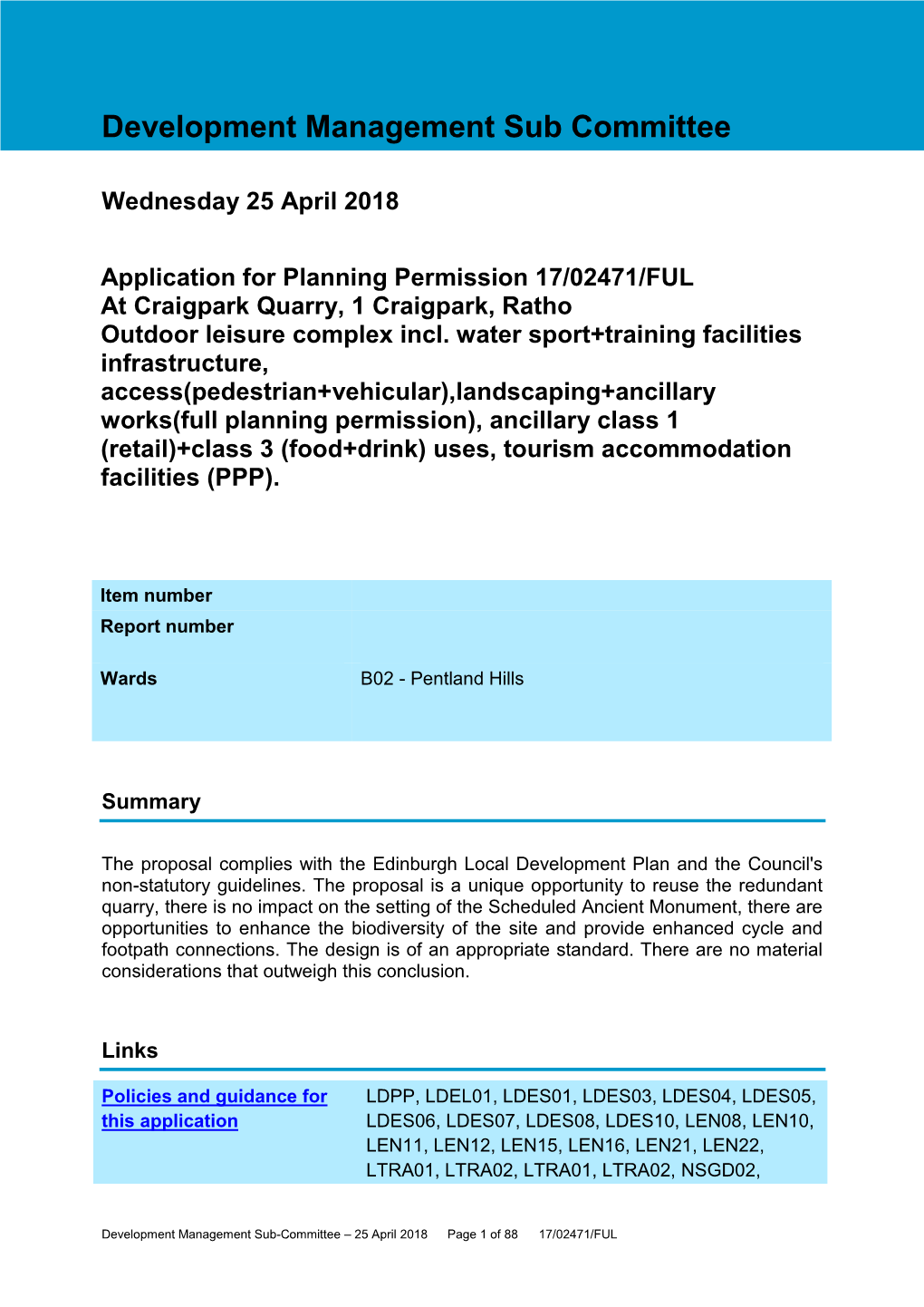 Notice of Meeting and Agenda