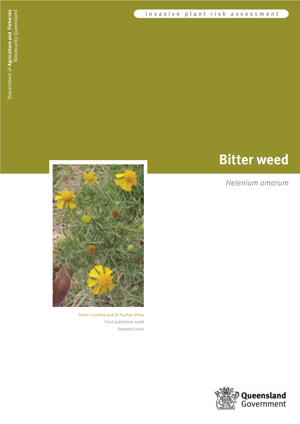 Bitter Weed Helenium Amarum Risk Assessment