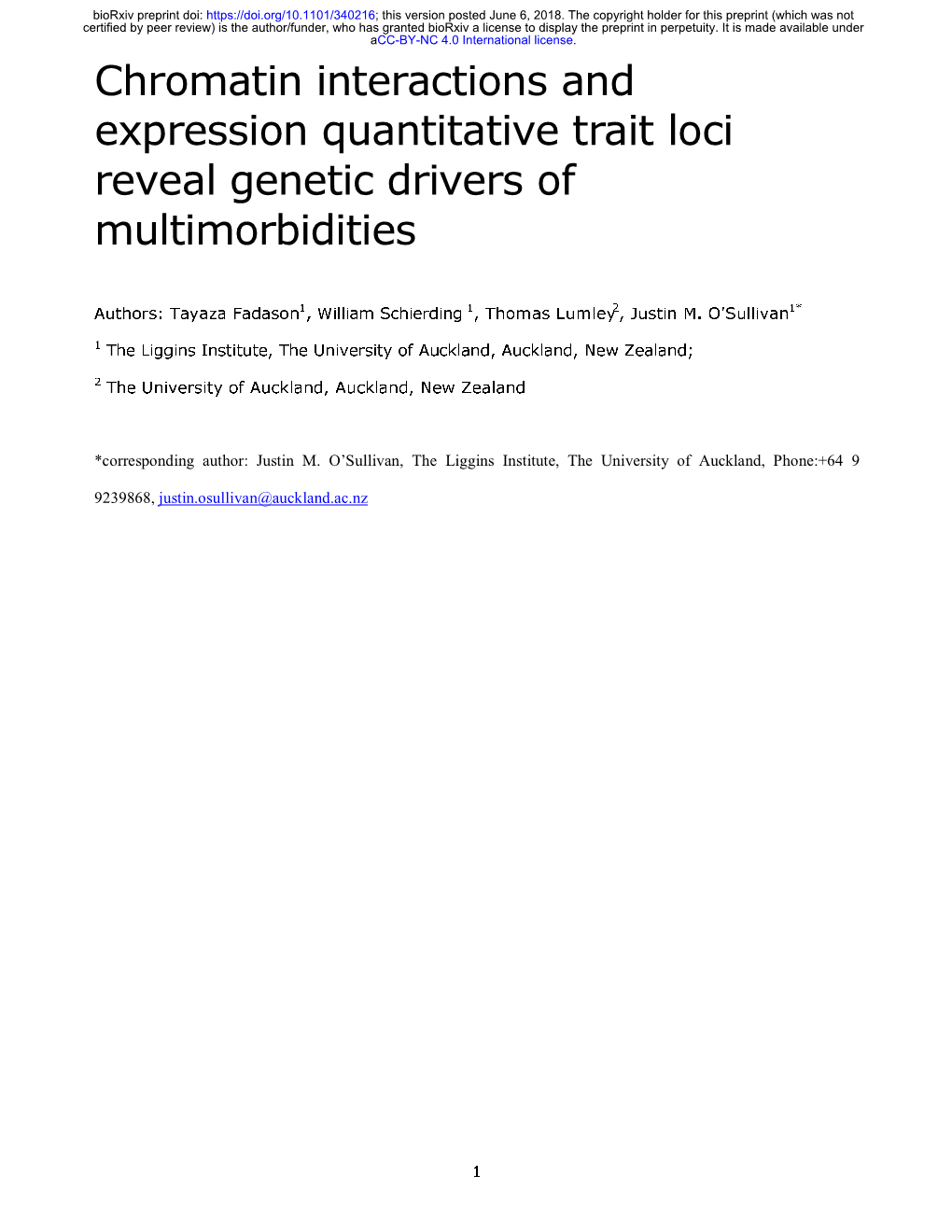 Chromatin Interactions and Expression Quantitative Trait Loci Reveal Genetic Drivers of Multimorbidities