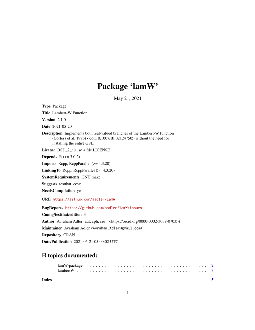 Package 'Lamw'