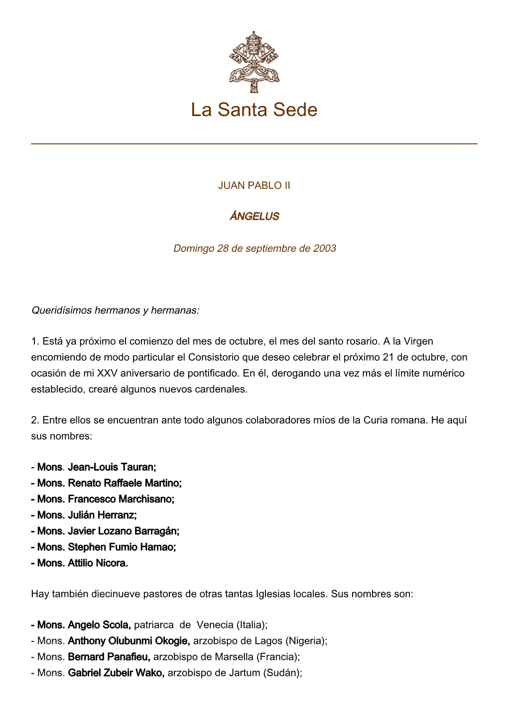 La Santa Sede