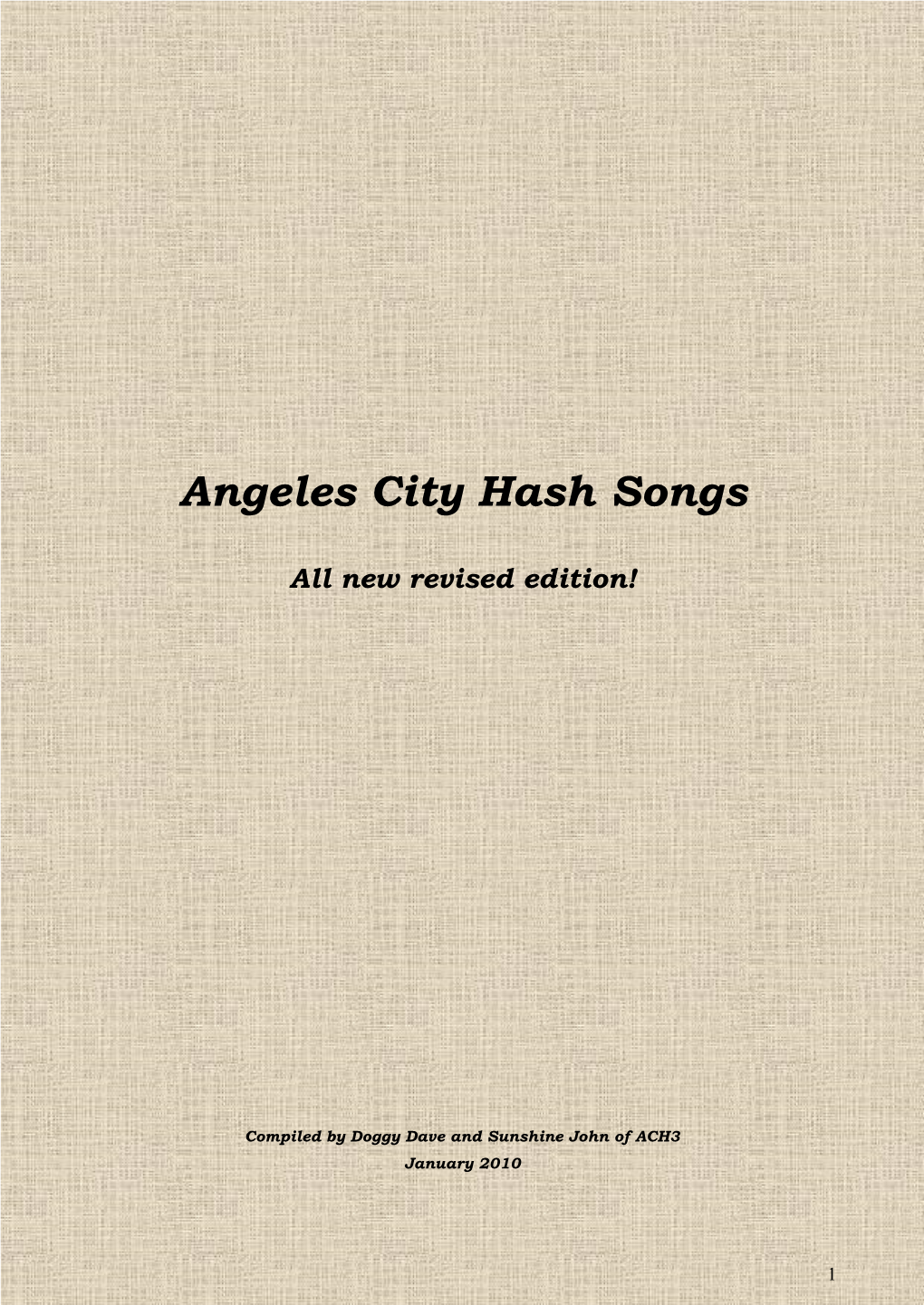 Angeles City Hash Songs