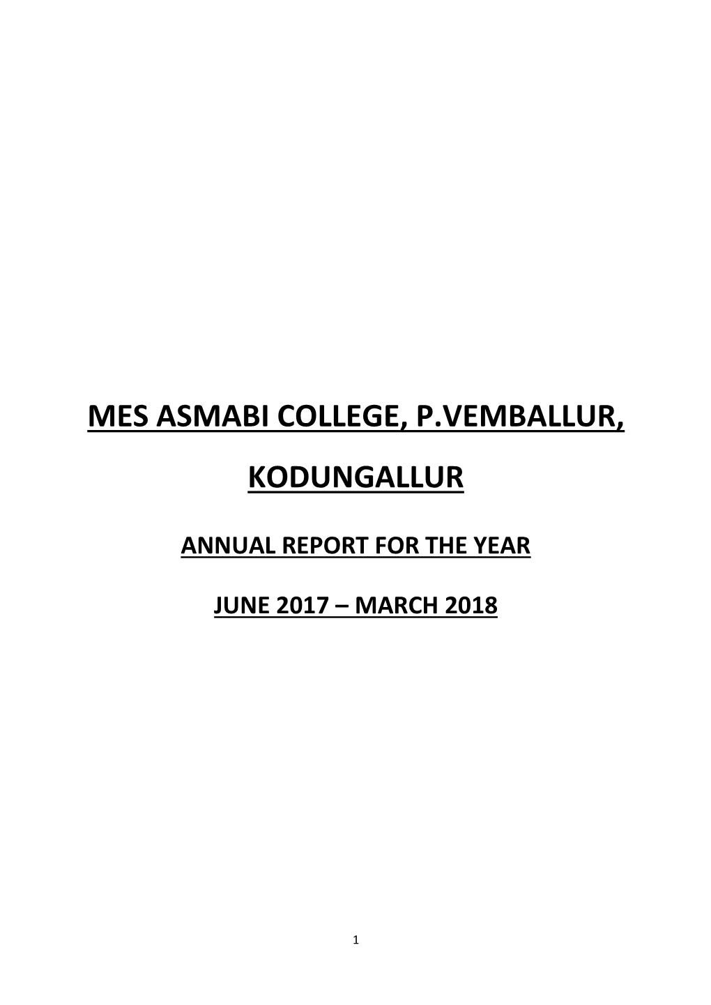 Mes Asmabi College, P.Vemballur, Kodungallur