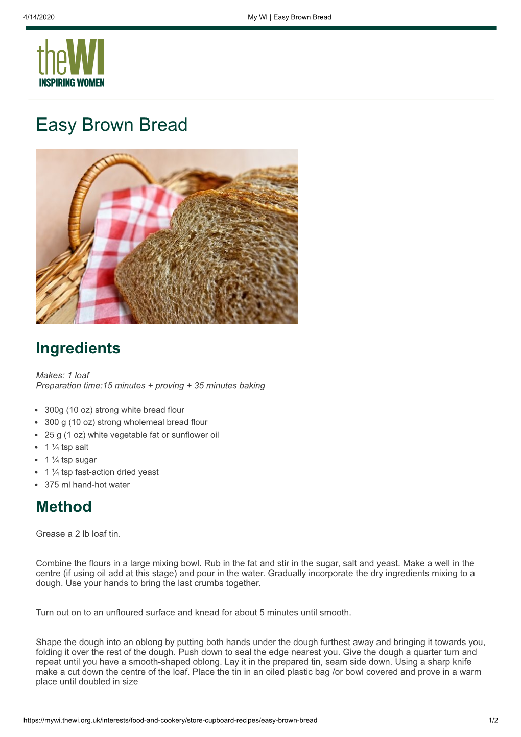 Easy Brown Bread