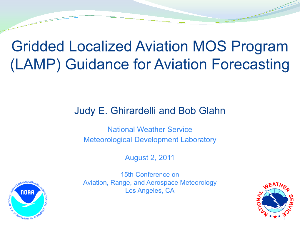 (LAMP) Guidance for Aviation Forecasting