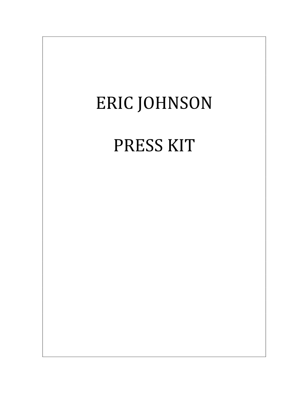 Eric Johnson Press