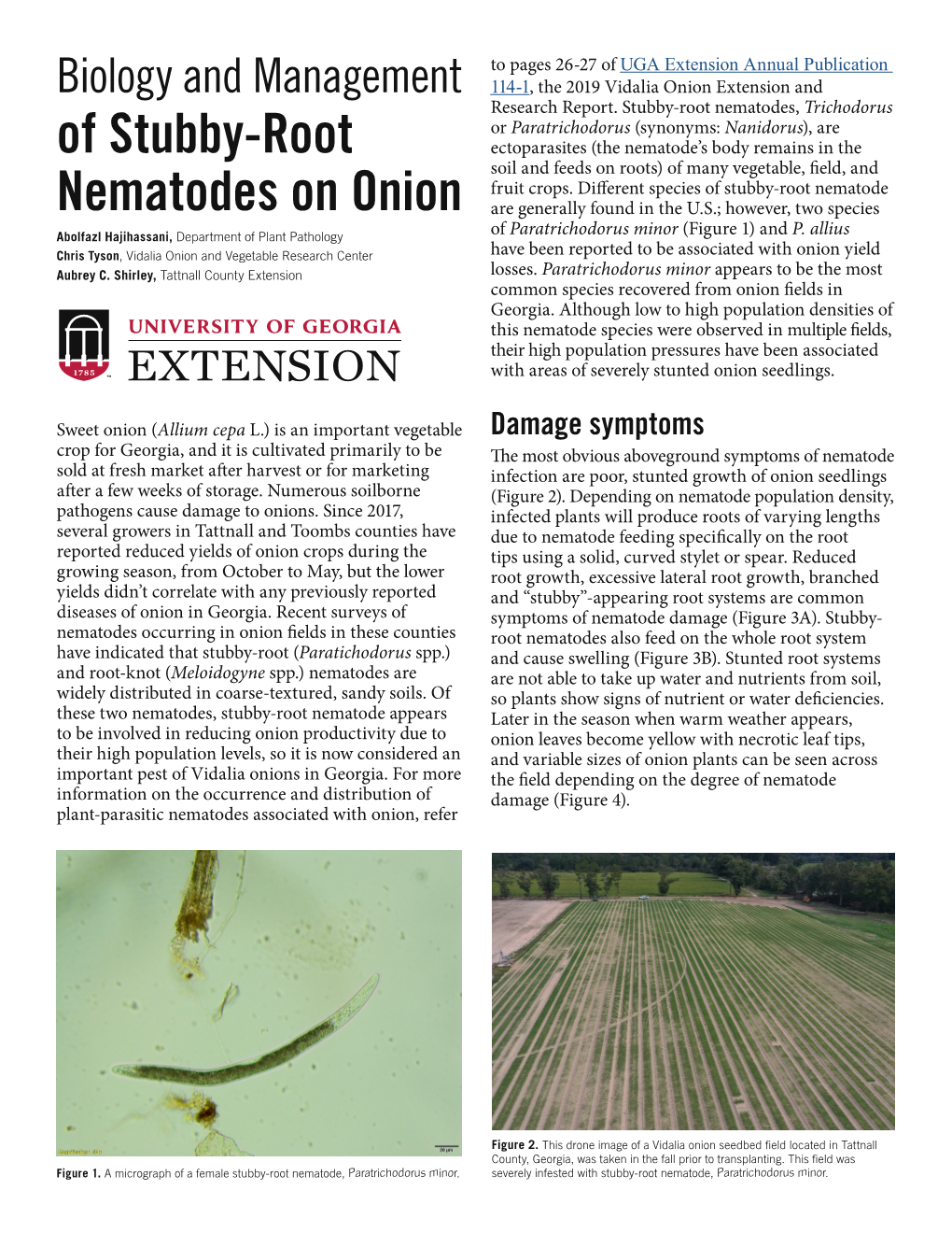 Of Stubby-Root Nematodes on Onion 2 Can Travel to the Upper Soil Layers