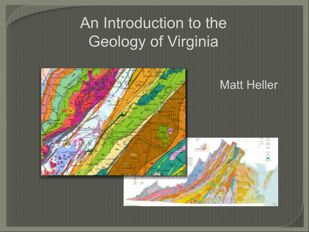An Introduction to the Geology of Virginia