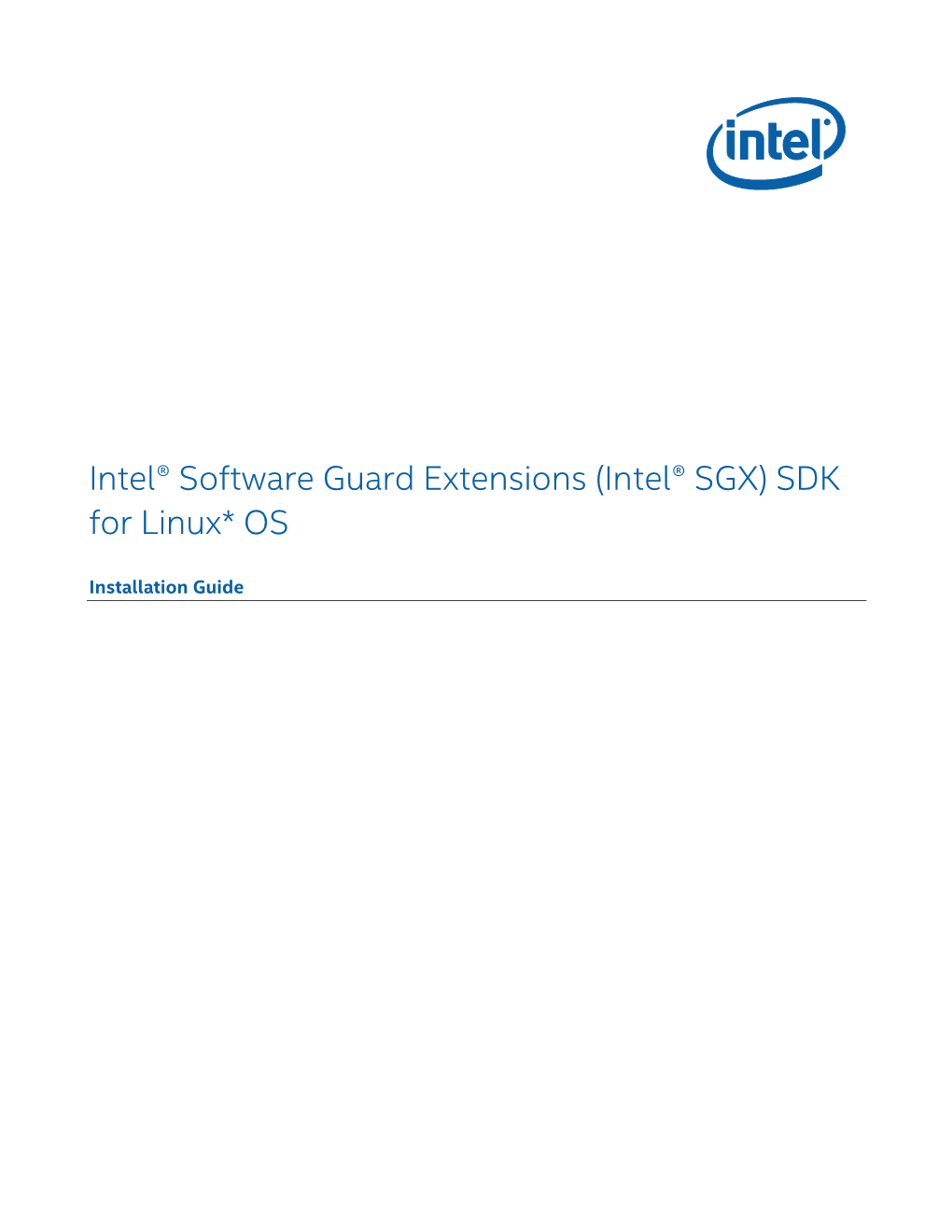 Intel(R) Software Guard Extensions