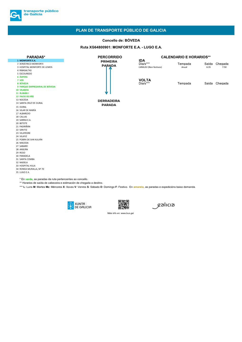 Plan De Transporte Público De Galicia