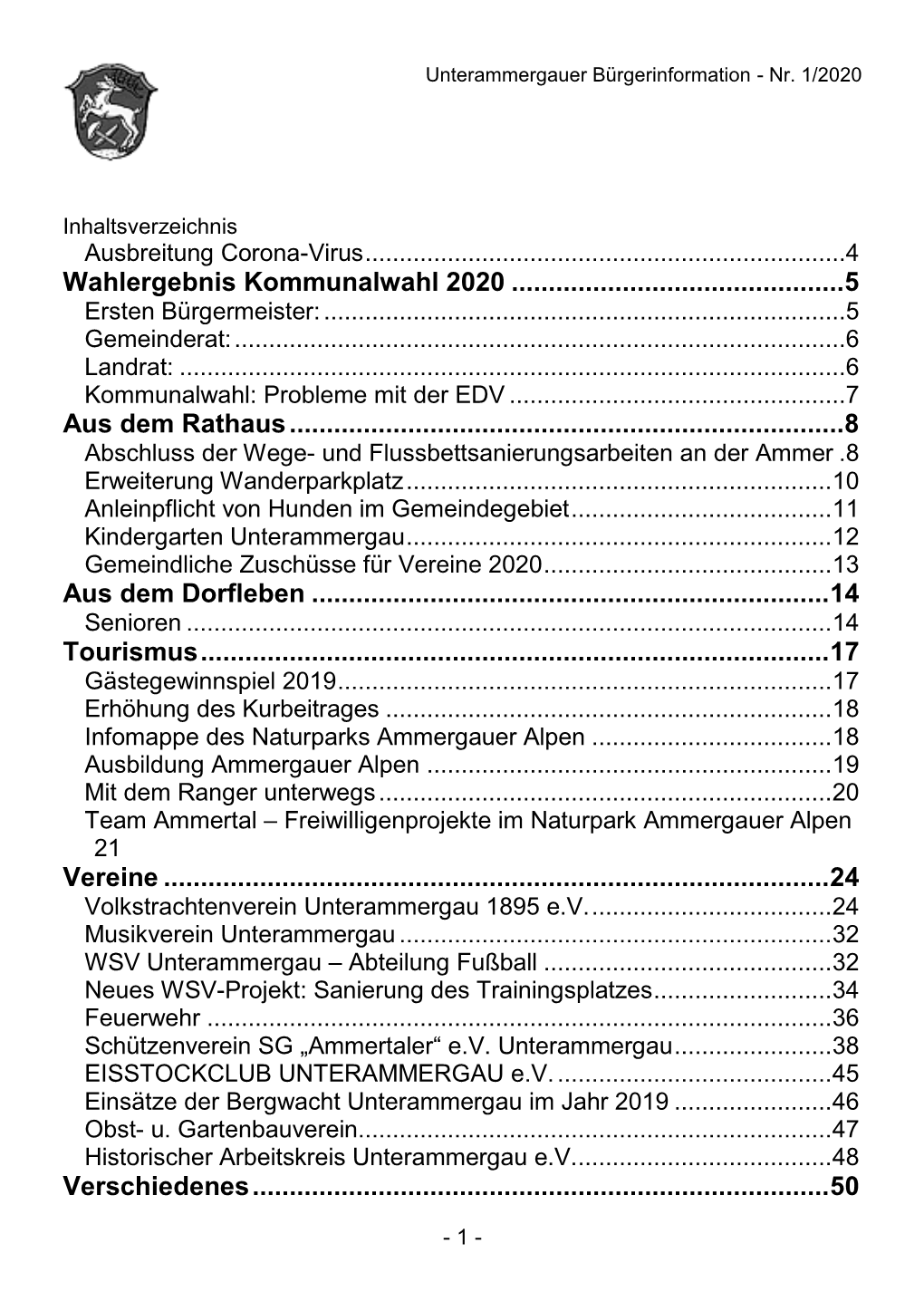 Wahlergebnis Kommunalwahl 2020