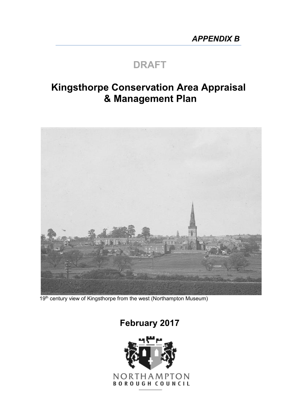 Kingsthorpe Conservation Area Appraisal & Management Plan