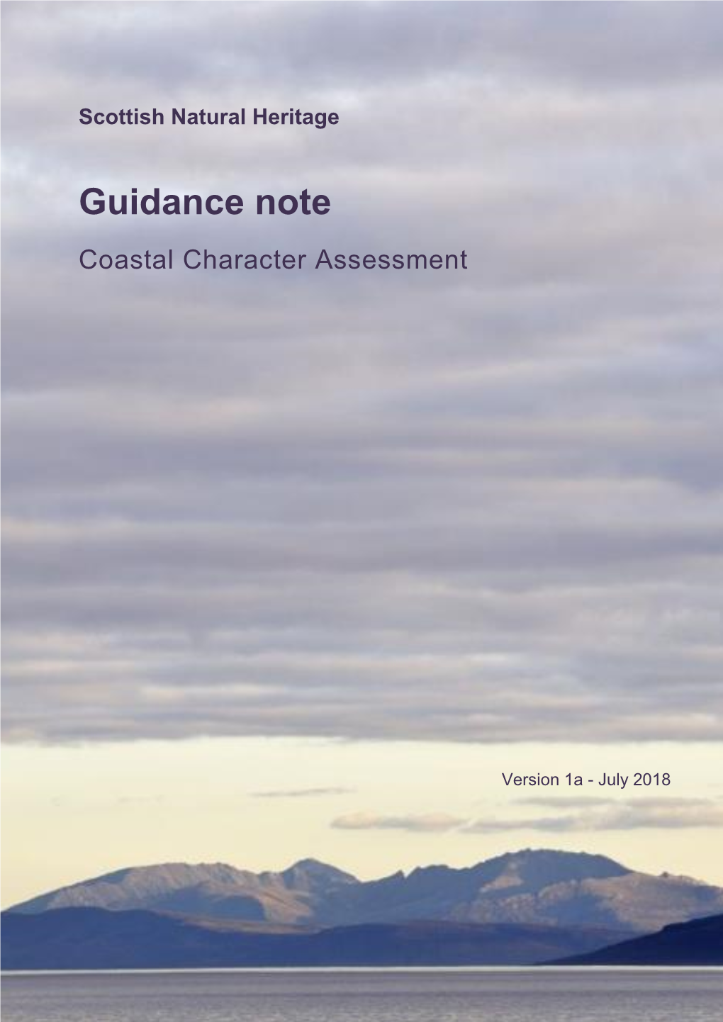 Guidance Note Coastal Character Assessment