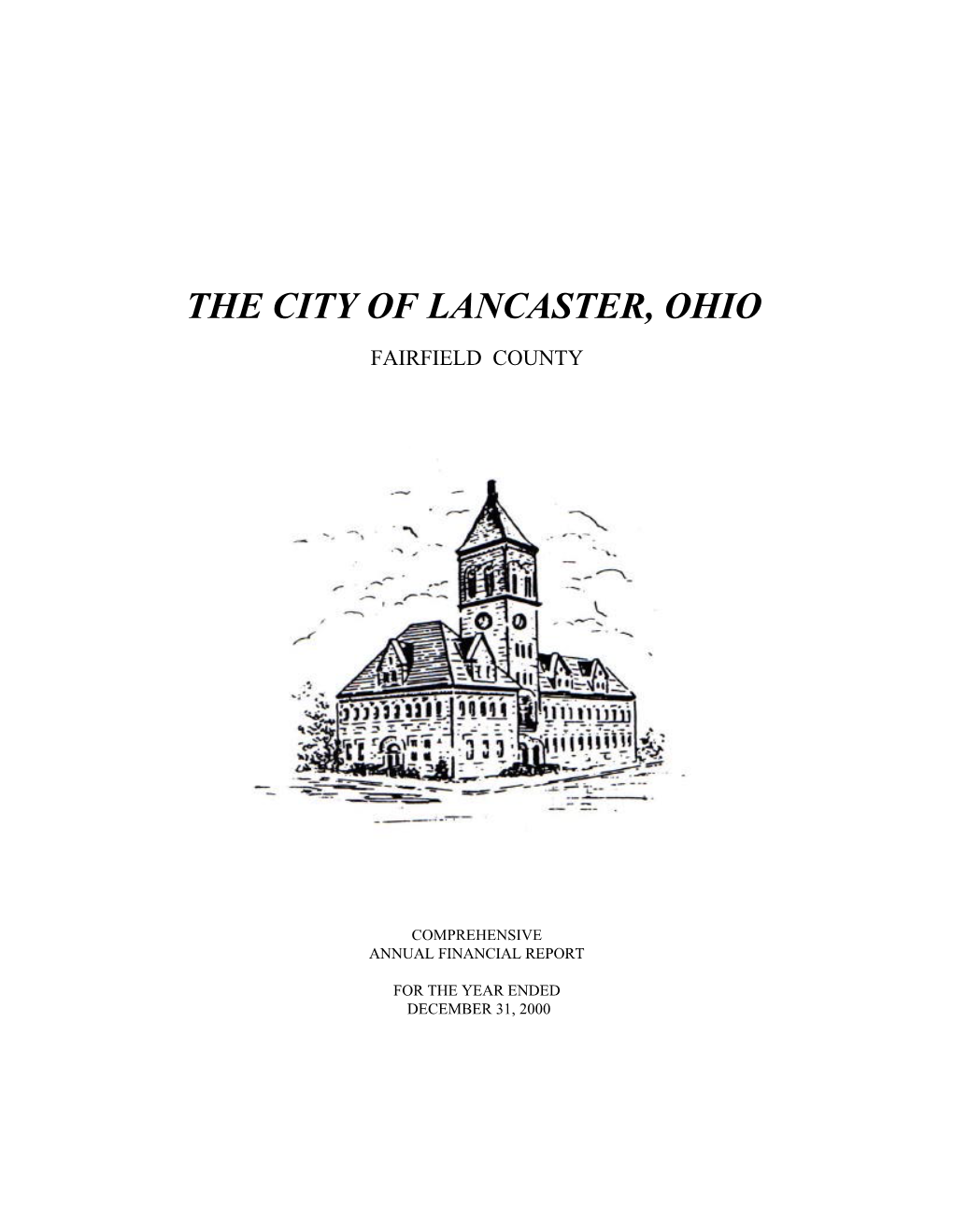 The City of Lancaster, Ohio Fairfield County