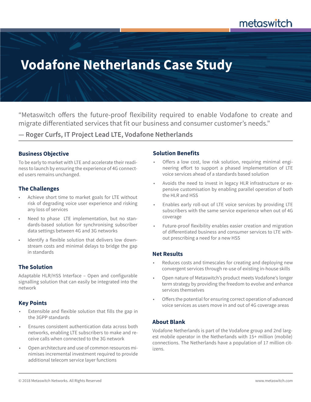Vodafone Netherlands Case Study