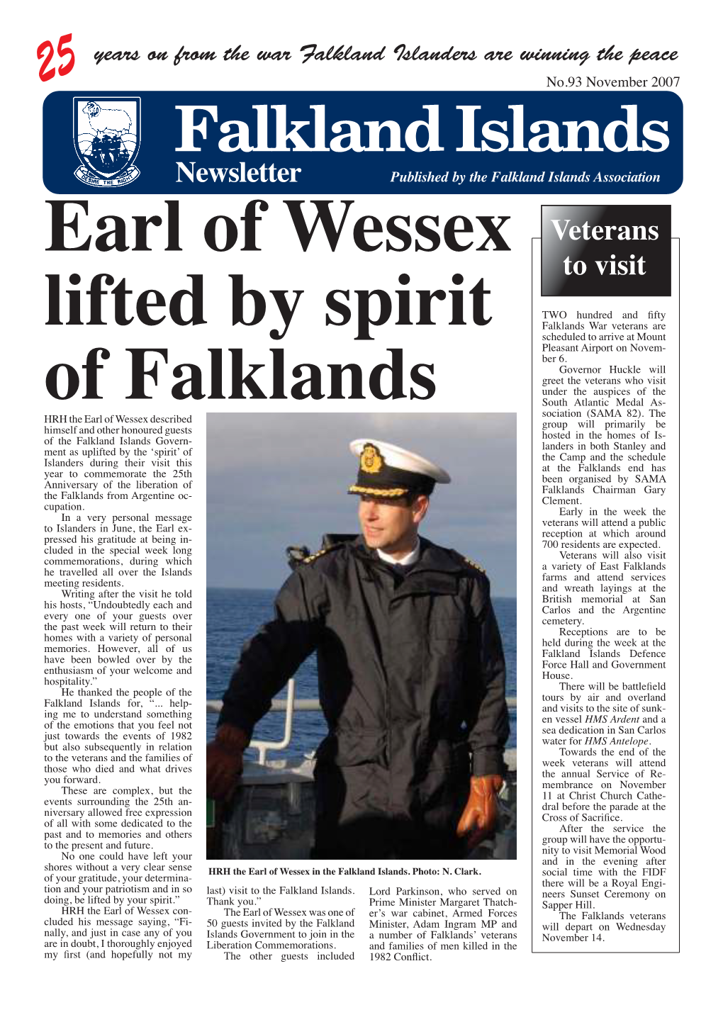 Earl of Wessex Lifted by Spirit of Falklands