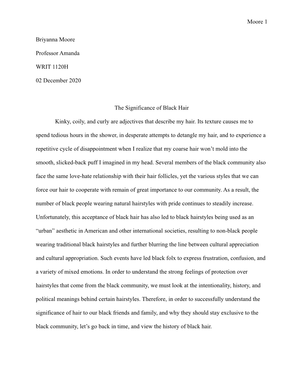 Final Research Project Essay