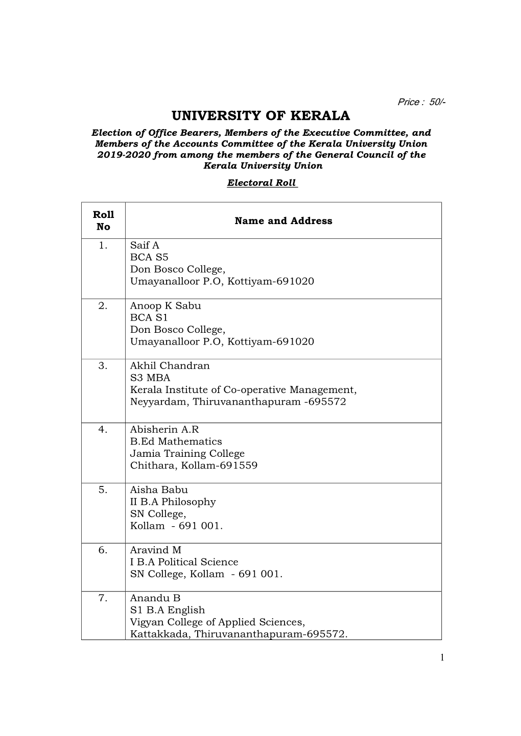 University of Kerala