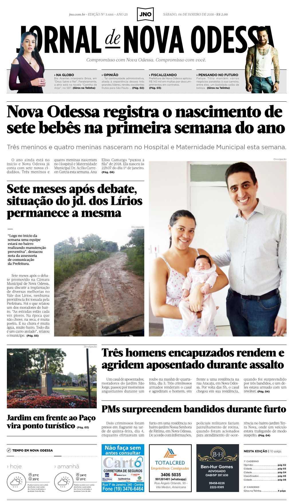 Nova Odessa Registra O Nascimento De Sete Bebês Na Primeira Semana Do Ano