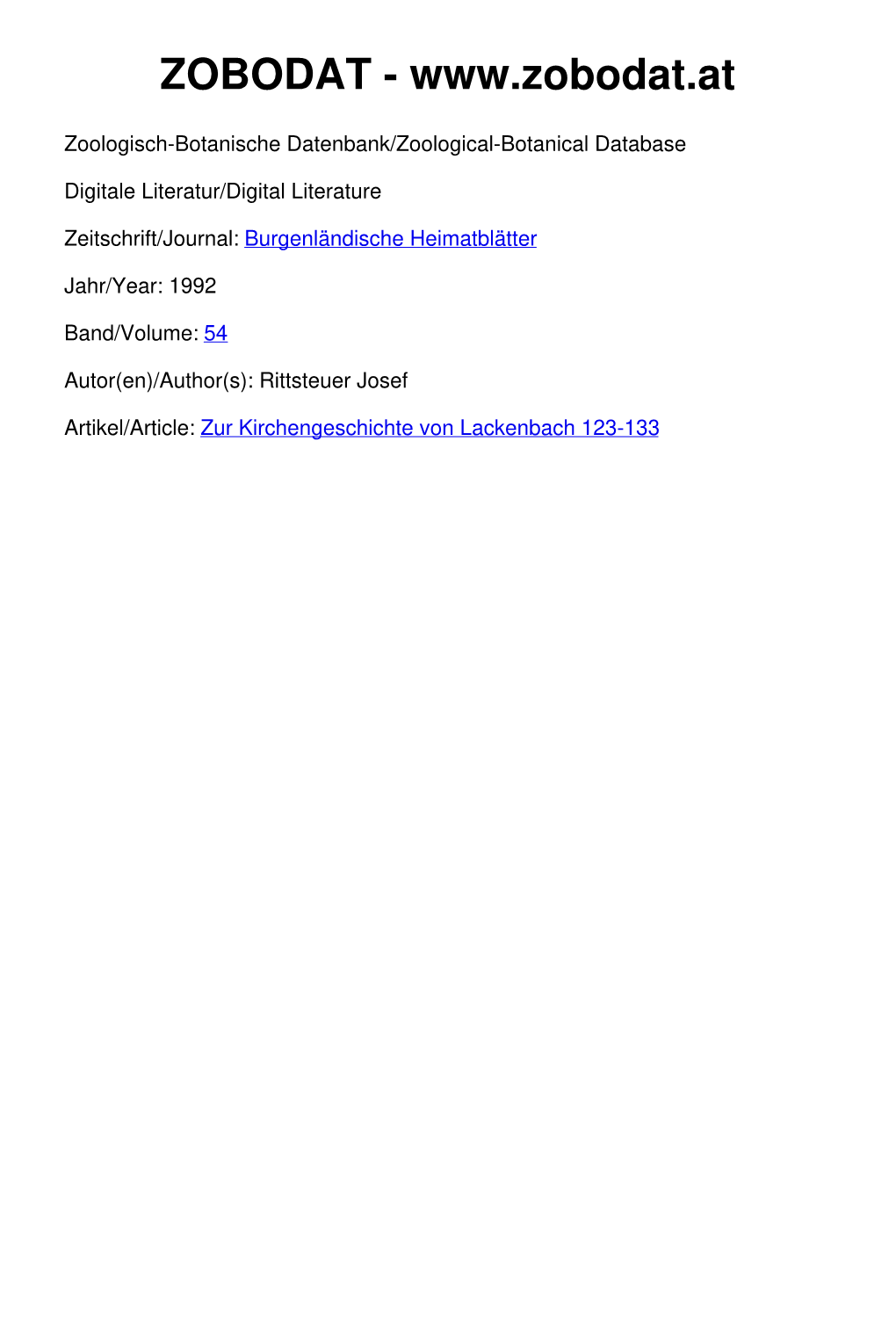 Zur Kirchengeschichte Von Lackenbach 123-133 ©Amt Der Burgenländischen Landesregierung, Landesarchiv, Download Unter
