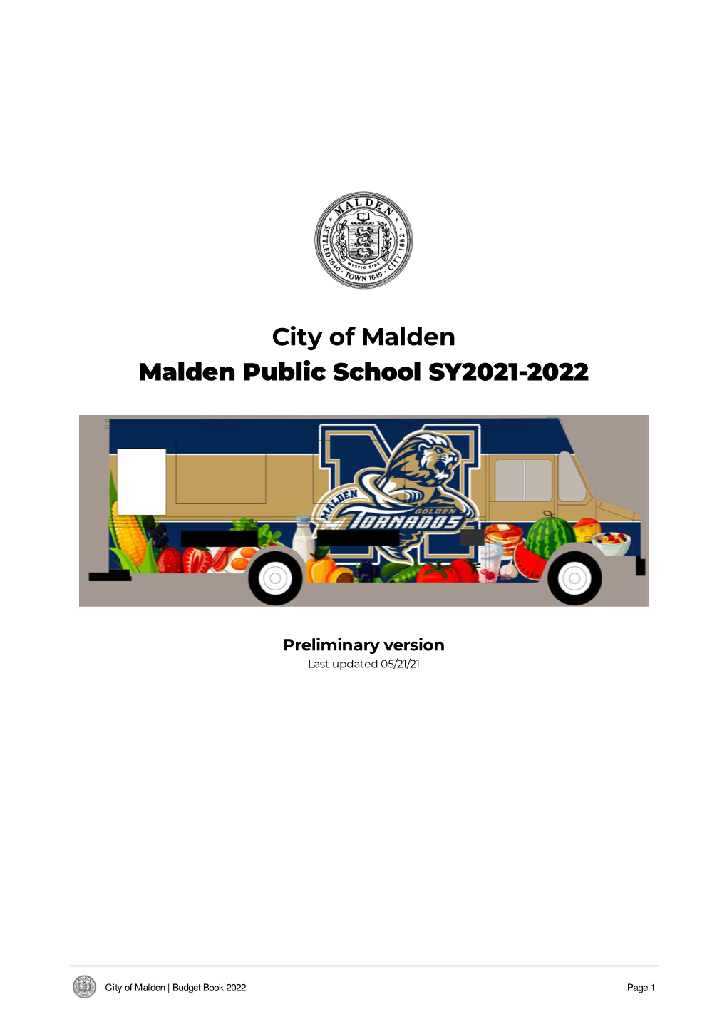 City of Malden Malden Public School SY2021-2022
