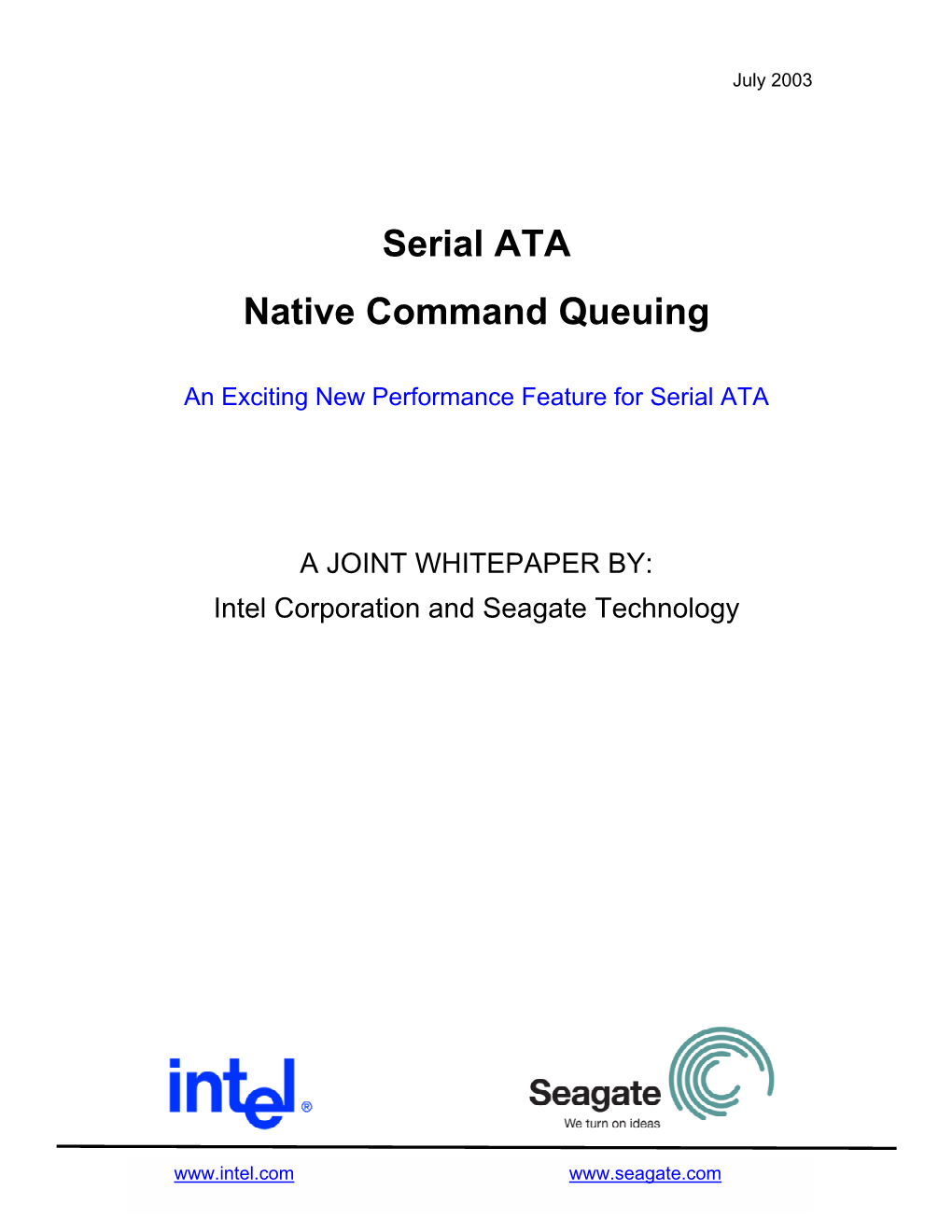 Serial ATA Native Command Queuing