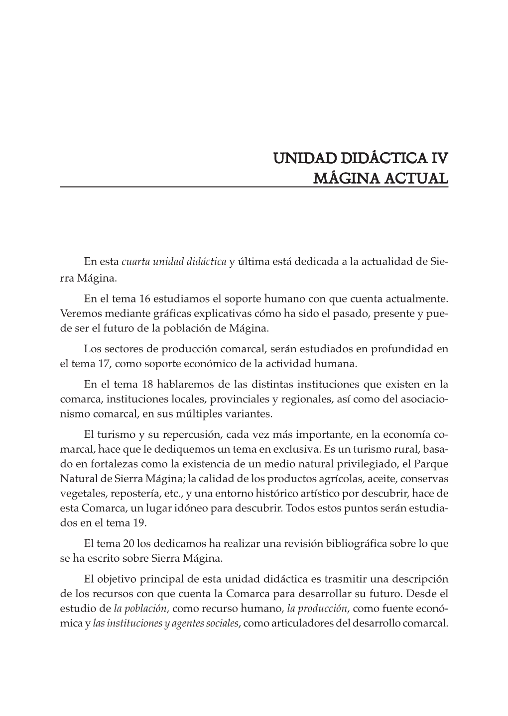 Unidad Didáctica Iv Mágina Actual