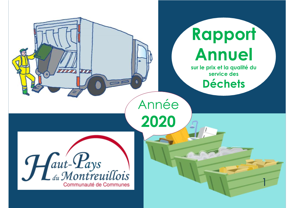 Rapport Annuel Sur Le Prix Et La Qualité Du Service Des Déchets Année 2020
