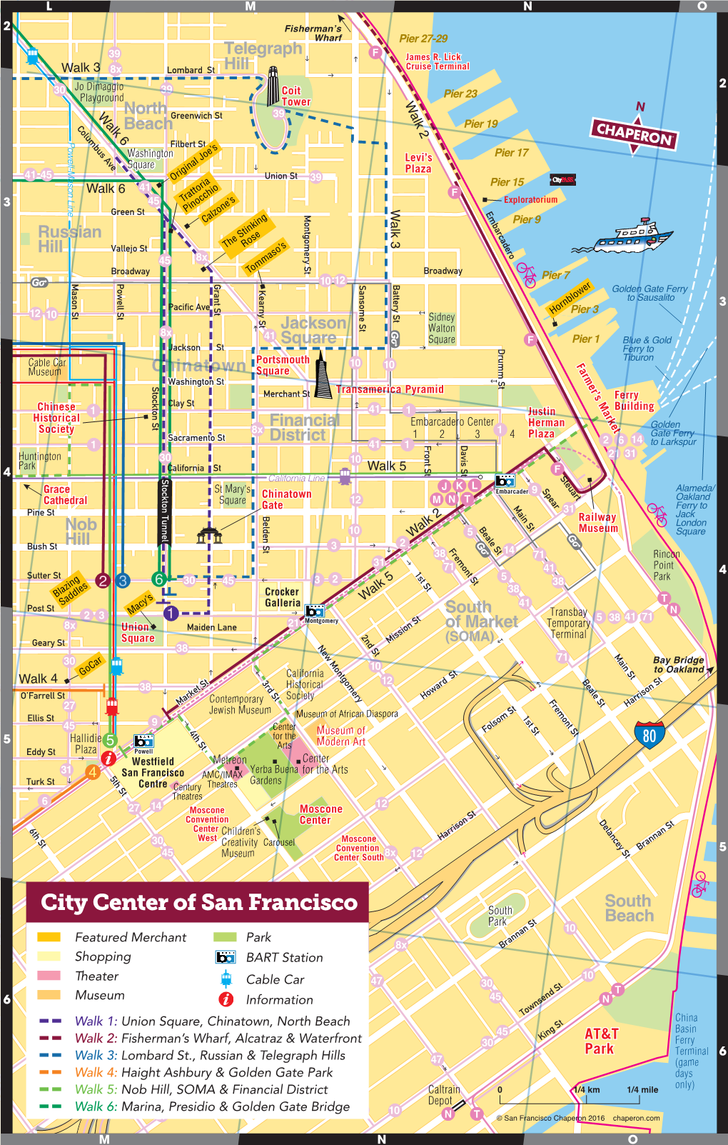 Downtown San Francisco Map Free Download