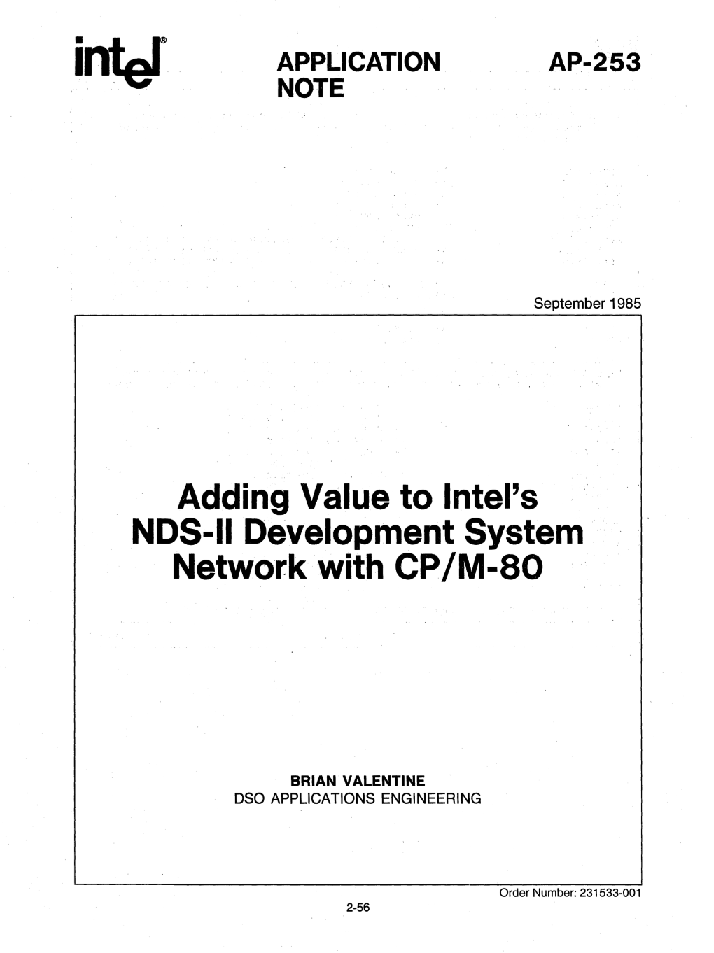 Adding Value to Intel's NOS-II Development System Network with CP IM-80