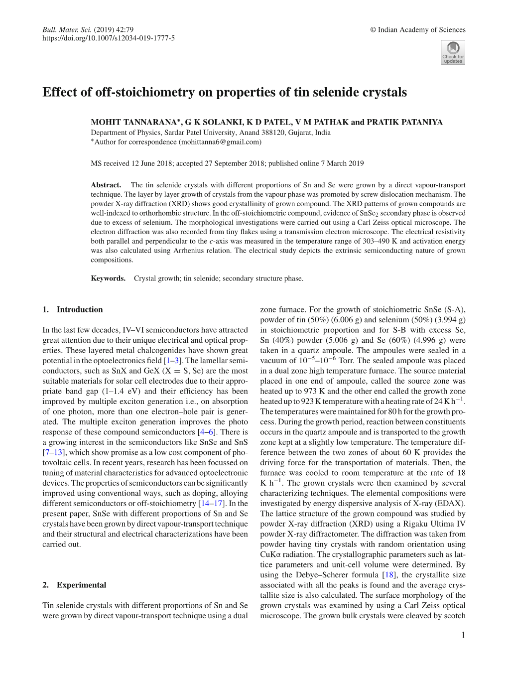 Effect of Off-Stoichiometry on Properties of Tin Selenide Crystals