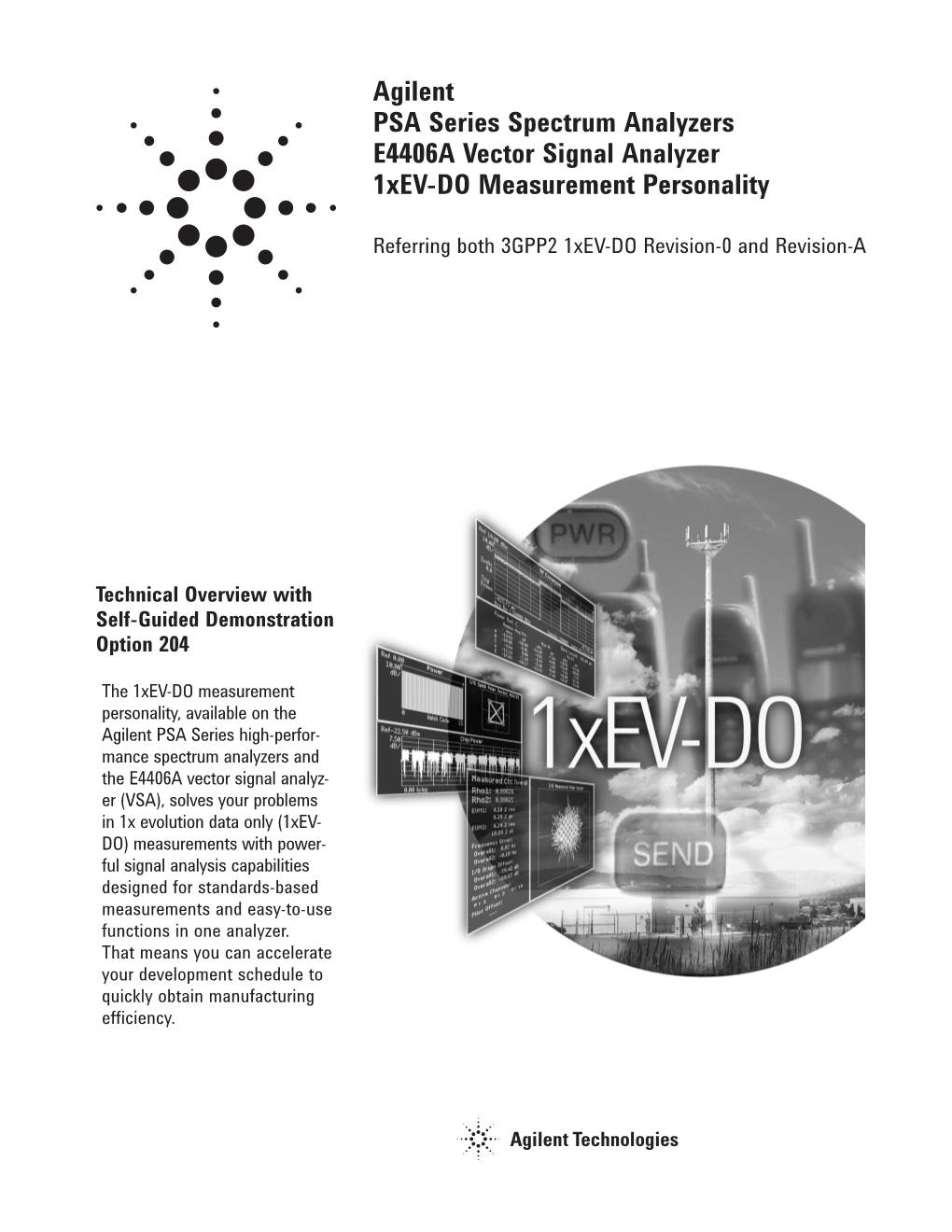 Agilent PSA Series Spectrum Analyzers E4406A Vector Signal Analyzer 1Xev-DO Measurement Personality