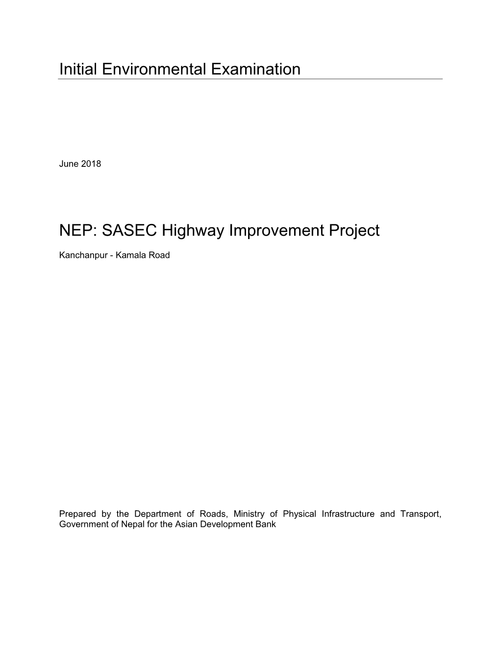 SASEC Highway Improvement Project