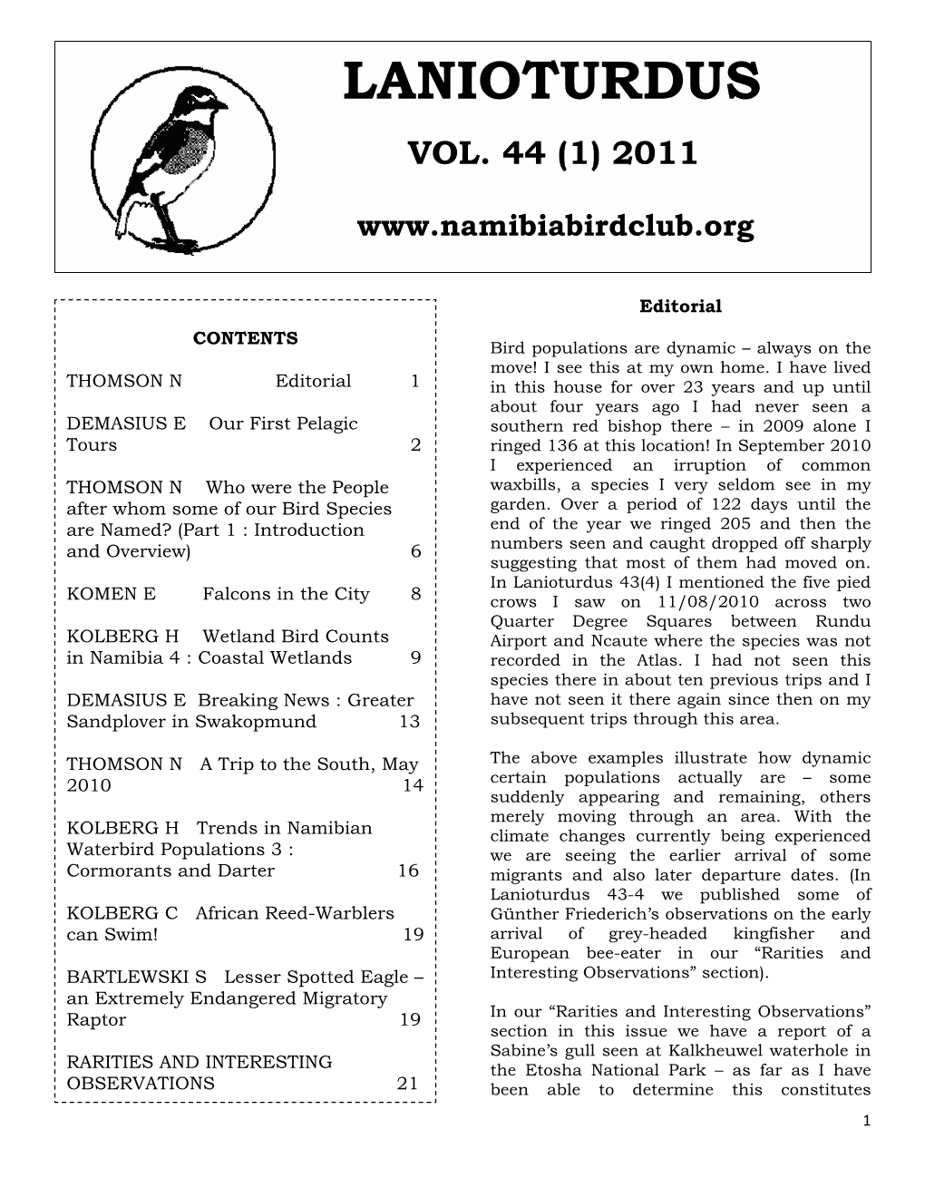 Trends in Namibian Waterbird Populations 3 Cormorants And